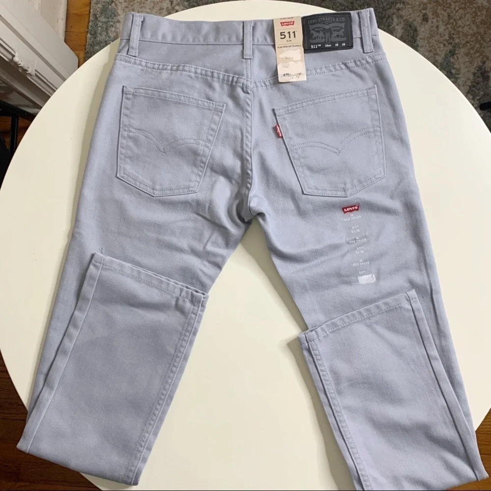 Levi’s 511 Men’s Skinny Fit Jean Gray Silver 28x29 New